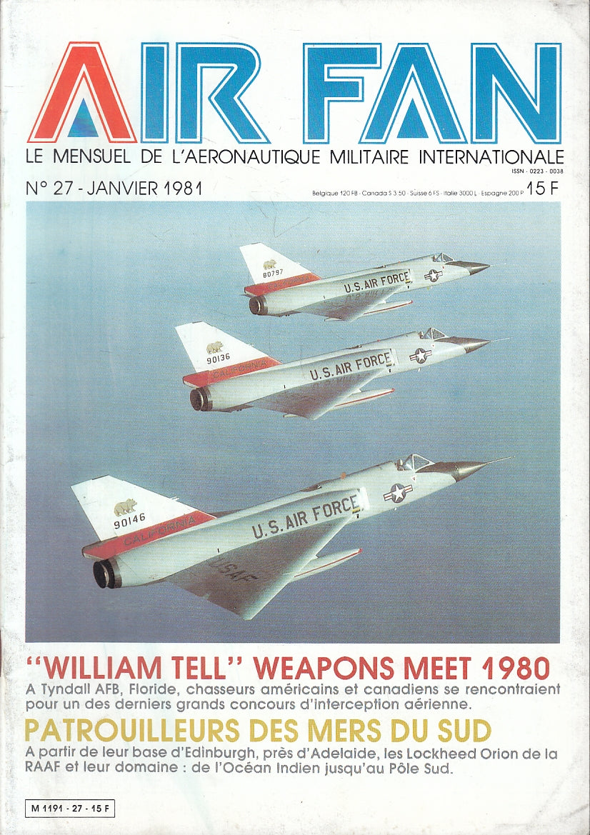 LM- RIVISTA AIR FAN 27/38 ANNATA quasi COMPLETA 1981 AERONAUTIQUE MILITARE - YFS