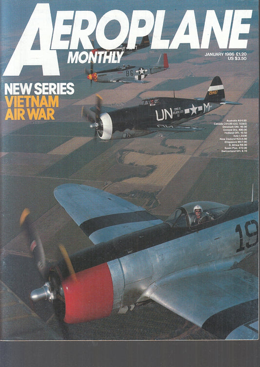 LM- RIVISTA AEROPLANE MONTHLY GENNAIO/DICEMBRE ANNATA COMPLETA 1986 - S - YFS