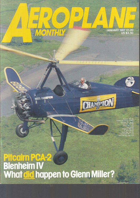 LM- RIVISTA AEROPLANE MONTHLY GENNAIO/DICEMBRE ANNATA COMPLETA 1987 - S - YFS