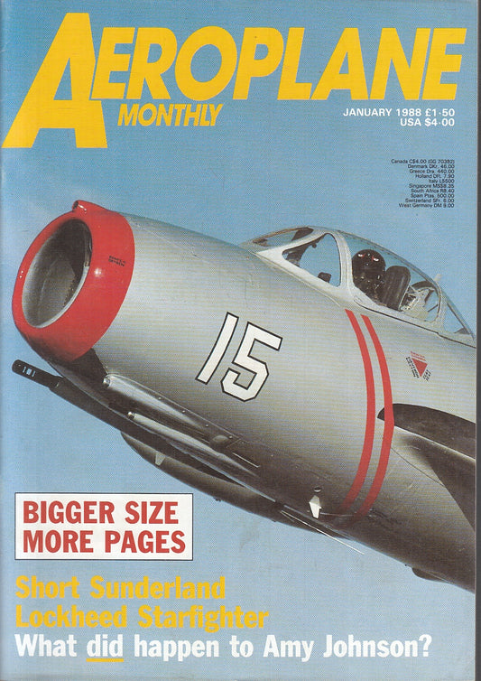 LM- RIVISTA AEROPLANE MONTHLY GENNAIO/DICEMBRE ANNATA COMPLETA 1988 - S - YFS