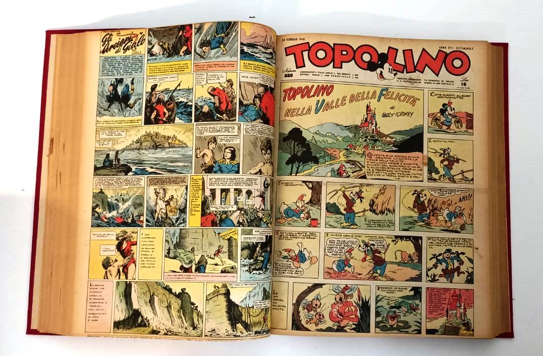 FV- TOPOLINO GIORNALE 651 + 653/738 VOLUME RILEGATO A FUMETTI - 1947- C- YFS725