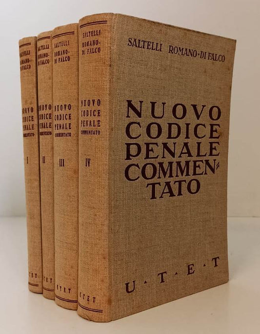 LZ- NUOVO CODICE PENALE COMMENTATO VOLUMI I/IV - SALTELLI- UTET- 1940- C- YFS852