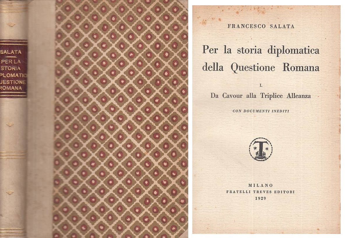 LS- PER LA STORIA DIPLOMATICA QUESTIONE ROMNA I -- TREVES --- 1929 - C - ZTS449