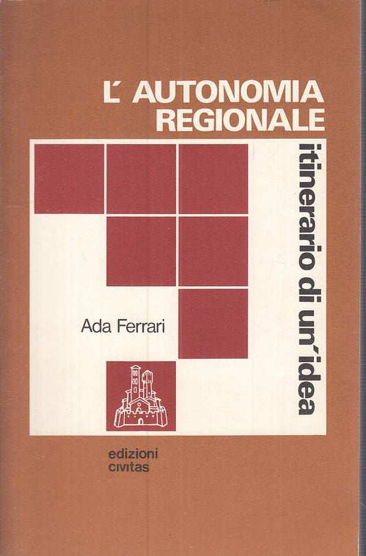 LS- L'AUTONOMIA REGIONALE - FERRARI- CIVITAS- ITINERARI IDEA-- 1982 - B - ZTS101