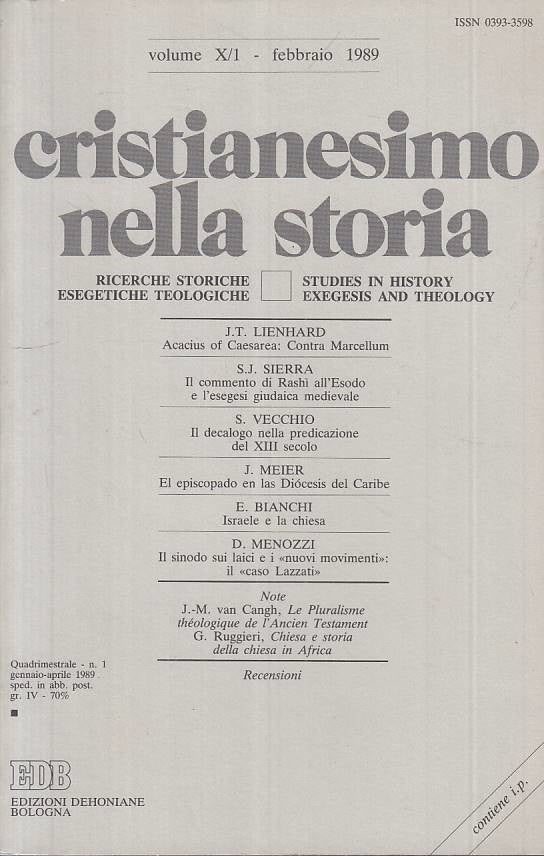 LS- CRISTIANESIMO NELLA STORIA VOL.X/1 -- EDB --- 1989 - B - YTS187