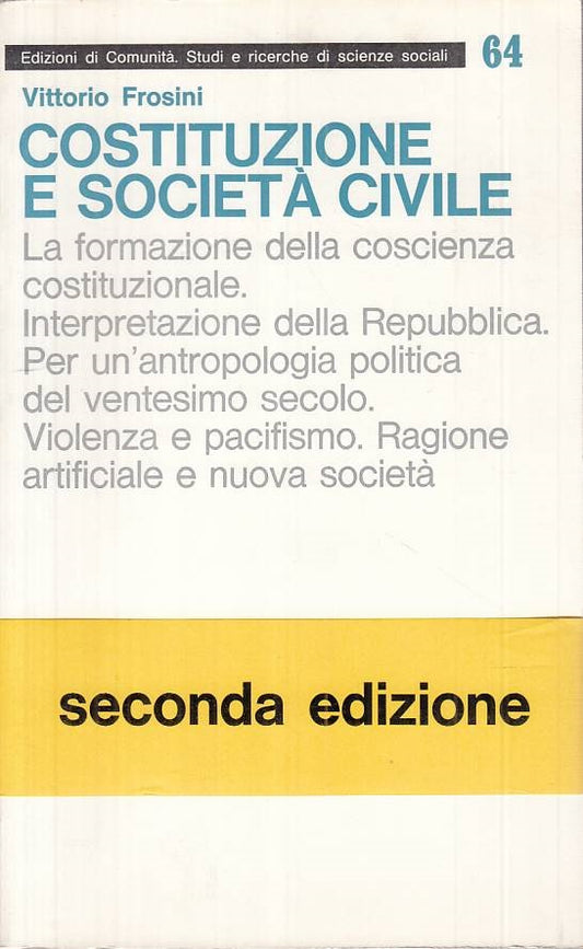 LS- COSTITUZIONE E SOCIETA' CIVILE - FROSINI - DI COMUNITA' ---- B - YTS187