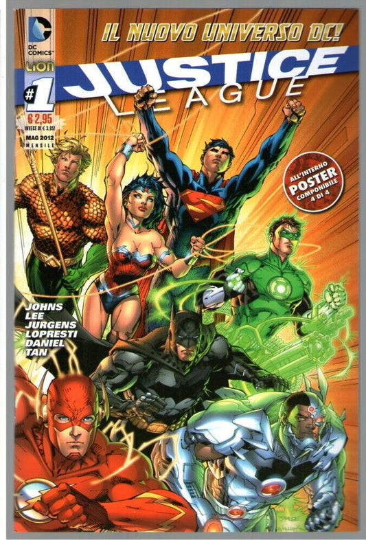 FS- JUSTICE LEAGUE LOTTO OFFERTA 18 NUMERI 1/8, 13, 25, 36/43-- LION- 2012-- A23