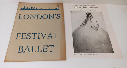 LR- LONDON'S FESTIVAL BALLET programma DAVID THEATRE CROYDON 1959 - RVSa32