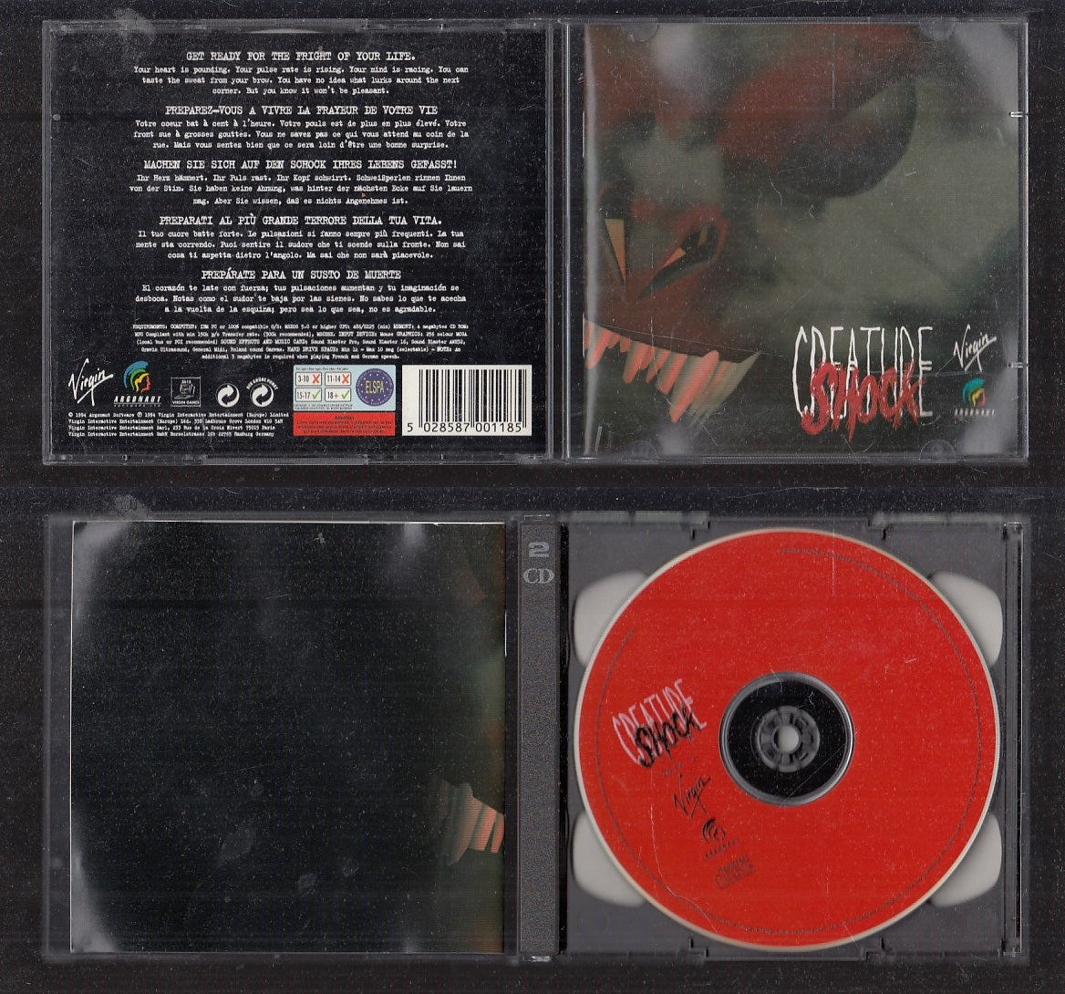 GC- GIOCO PC CD-ROM CREATURE SHOCK 2 DISCHI CON LIBRETTO VIRGIN - VMX