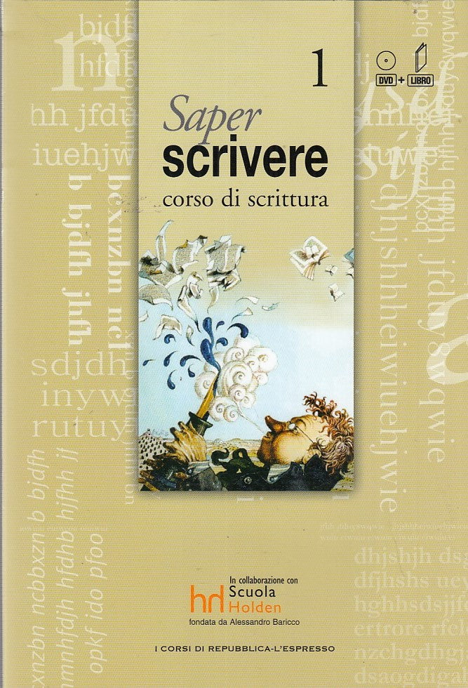 LZ- SAPER SCRIVERE 1 CORSO + DVD-- REPUBBLICA- SCUOLA HOLDEN-- 2008- CS- YDS536