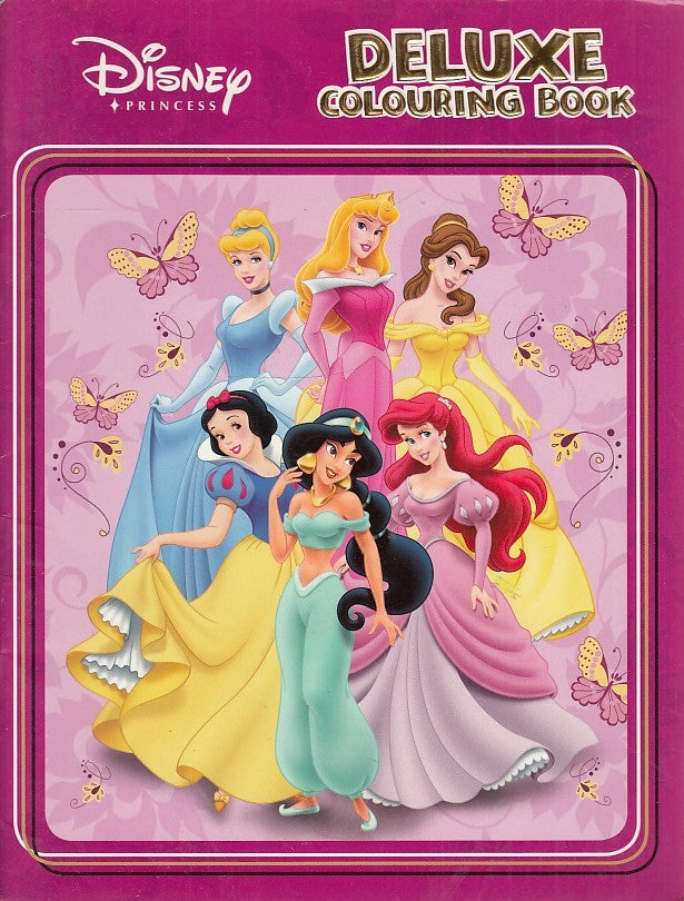 LB- DELUXE COLOURING BOOK DISNEY PRINCESS -- FUNTASTIC --- 2007- S- YDS444