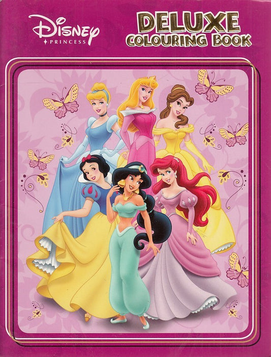 LB- DELUXE COLOURING BOOK DISNEY PRINCESS -- FUNTASTIC --- 2007- S- YDS444