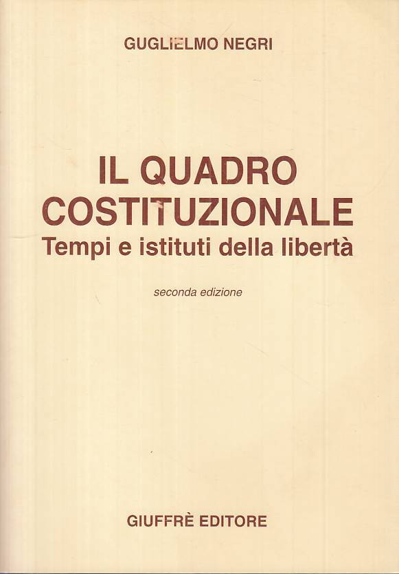 LS- IL QUADRO COSTITUZIONALE ISTITUTI LIBERTA' - NEGRI - GIUFFRE' ---- B - YTS30