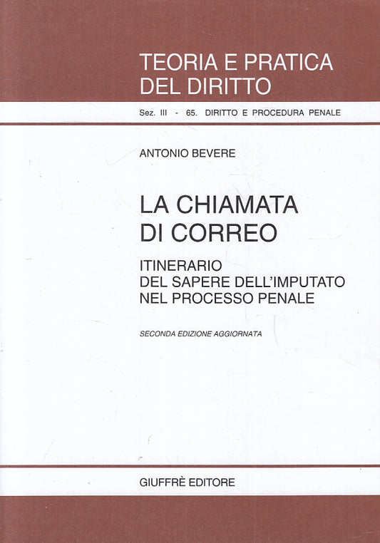 LZ- TEORIA PRATICA DIRITTO 65 LA CHIAMATA DI CORREO-- GIUFFRE'--- 2001- B-ZFS247