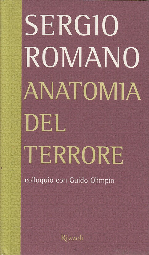 LS- ANATOMIA DEL TERRORE GUIDO OLIMPIO - ROMANO - RIZZOLI --- 2004 - CS - ZFS323