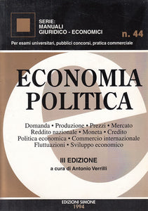 LZ- POLITICA ECONOMICA - VERRILLI - SIMONE - MANUALI -- 1994 - B - YDS176