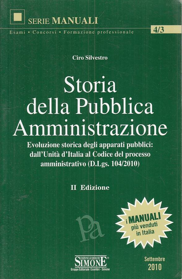 LS- STORIA DELLA PUBBLICA AMMINISTRAZIONE - SILVESTRO - SIMONE ---- B - ZFS429