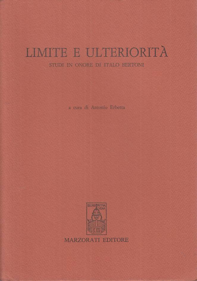 LS- LIMITE E ULTERIORITA' BERTONI - ERBETTA - MARZORATI --- 1991 - B - ZTS261