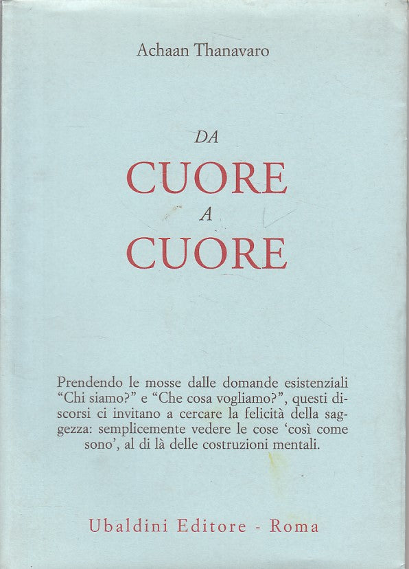 LS- DA CUORE A CUORE- THANAVARO- UBALDINI- CIVILTA' ORIENTE-- 1998 - BS - YDS170