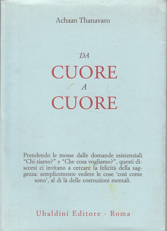 LS- DA CUORE A CUORE- THANAVARO- UBALDINI- CIVILTA' ORIENTE-- 1998 - BS - YDS170