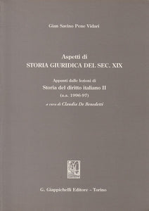 LS- ASPETTI DI STORIA GIURIDICA DEL SEC. XIX-- GIAPPECHELLI--- 1997 - B - ZFS398