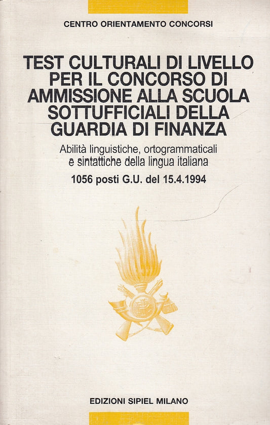 LZ- TEST CULTURALI AMMISSIONE SCUOLA SOTTUFFICIALI-- SIPIEL--- 1994 - B - YDS584