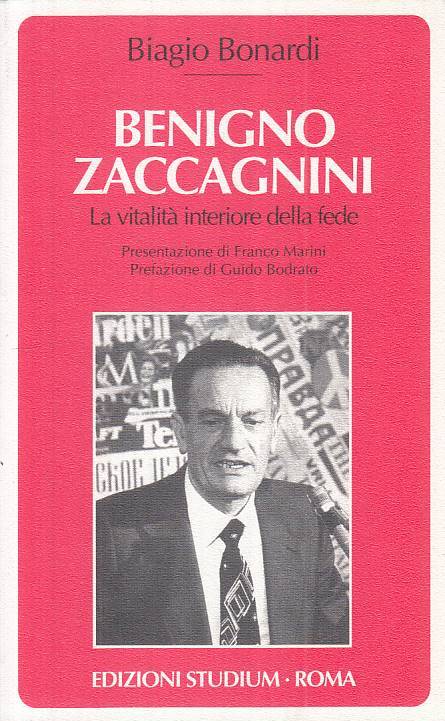 LS- BENIGNO ZACCAGNINI VITALITA' INTERIORE FEDE -- STUDIUM --- 1999 - B - ZTS5