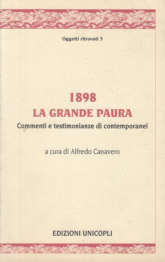 LS- 1898 LA GRANDE PAURA - CANAVERO - UNICOPLI -- 1a ED. - 1998 - B - YFS382