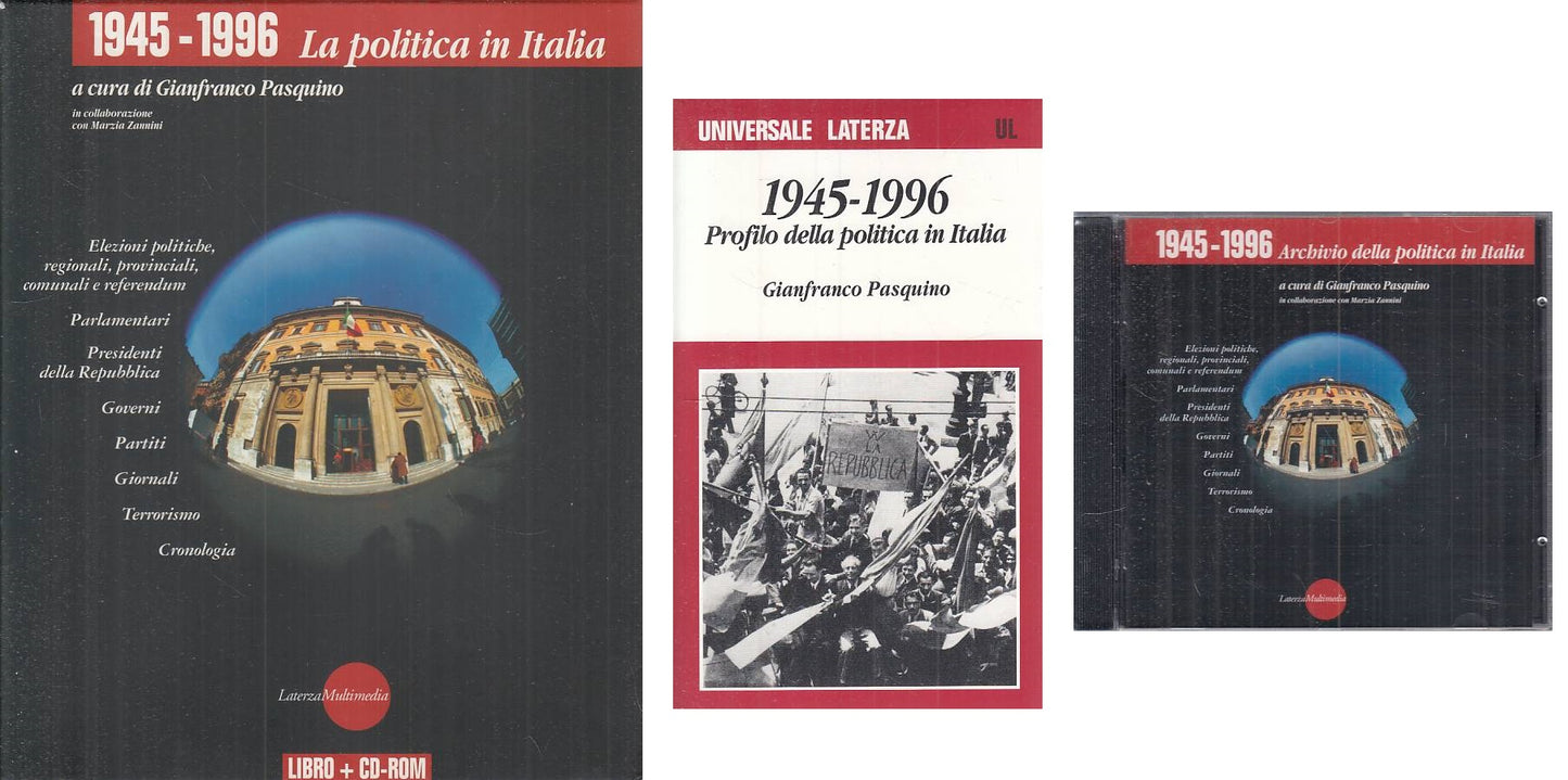 LS- 1945/1996 PROFILO POLITICA IN ITALIA- PASQUINO- LATERZA--- 1996 - B - YTS397