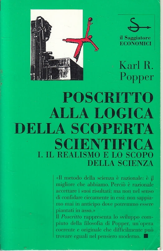 LZ- POSCRITTO LOGICA SCOPERTA SCIENTIFICA- POPPER- SAGGIATORE--- 1994- B- ZFS410