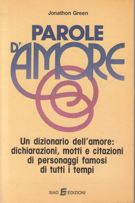 LS- PAROLE D'AMORE DIZIONARIO - GREEN - SIAD --- 1986 - B - YFS271