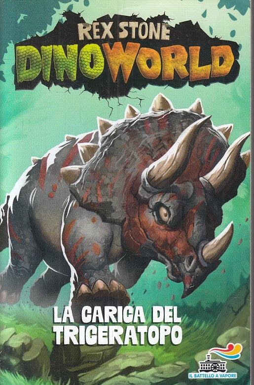 LB- DINOWORLD 2 CARICA TRICERATOPO- REX STONE- BATTELLO VAPORE--- 2018- B-ZFS315