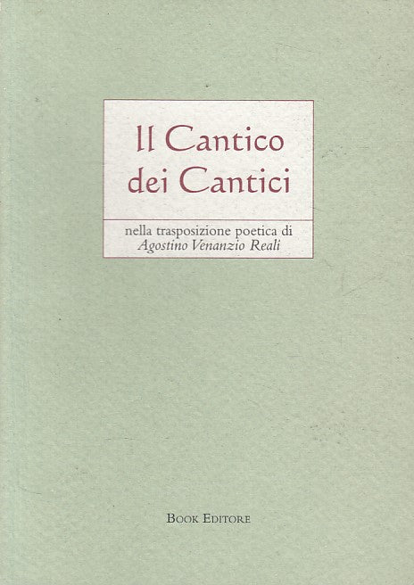 LN- IL CANTICO DEI CANTICI -- BOOK -- 1a ED. - 1999 - B - ZFS667