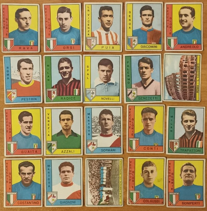 CALCIATORI PANINI 1962/63 - MAZZETTA 20 FIGURINE