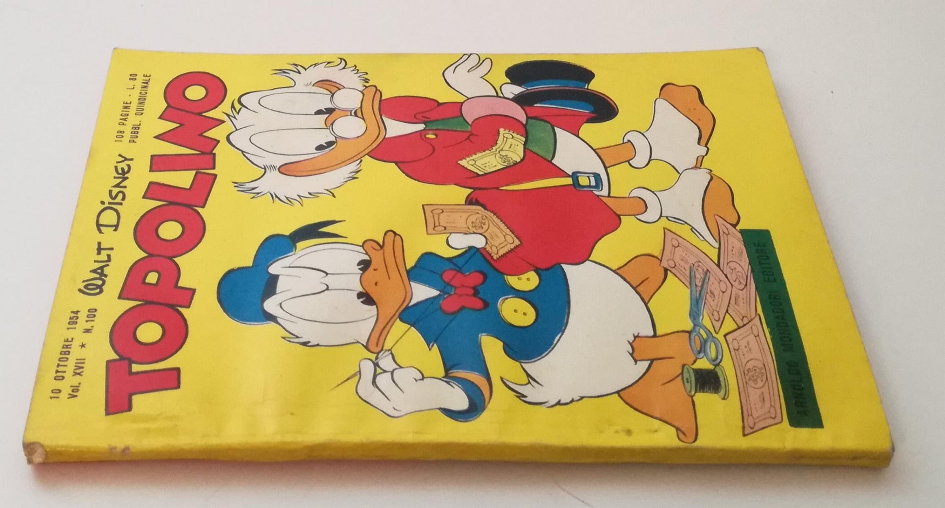 FD- TOPOLINO N.100 LIBRETTO ORIGINALE -- DISNEY MONDADORI - 1954 - B - GBX