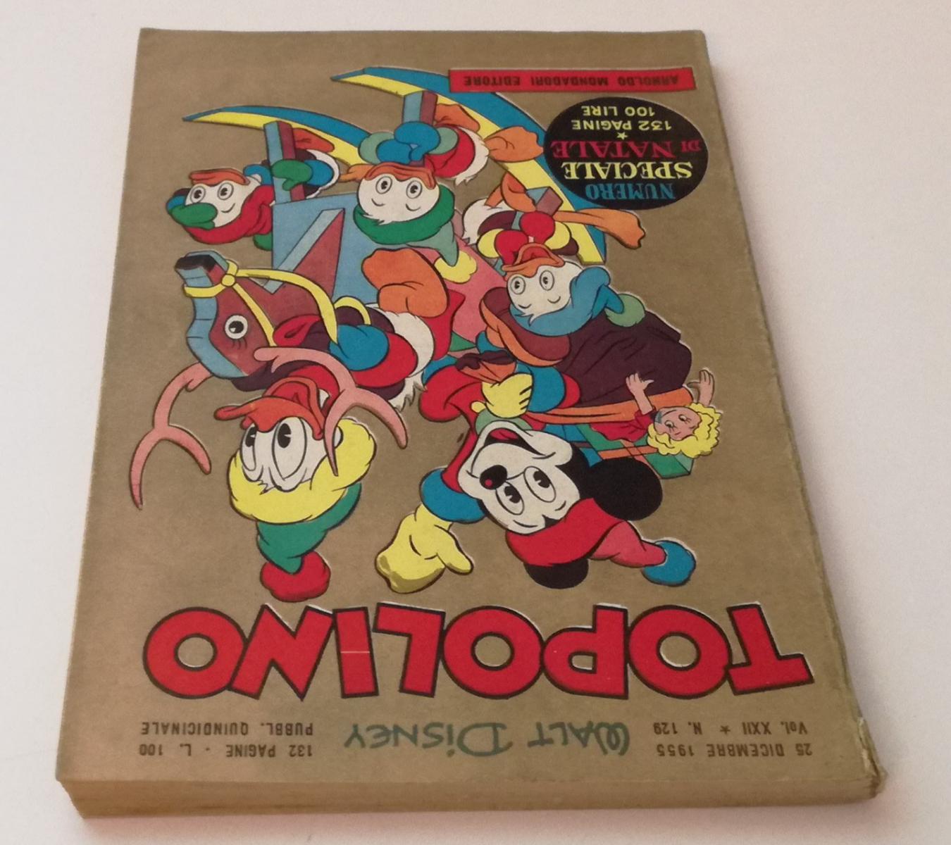 FD- TOPOLINO N.129 LIBRETTO NO BOLLINO -- DISNEY MONDADORI - 1955 - B - GBX