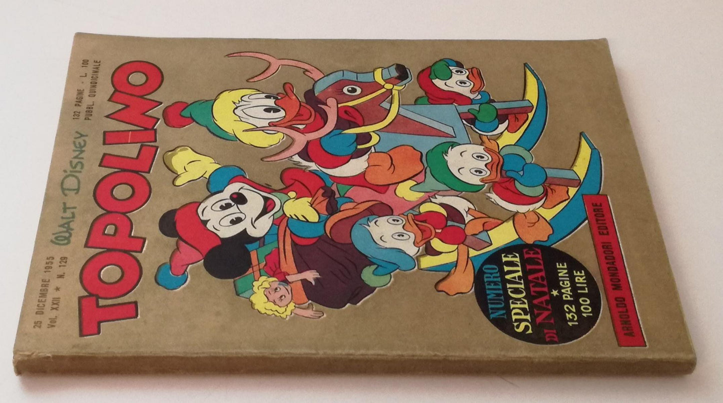 FD- TOPOLINO N.129 LIBRETTO NO BOLLINO -- DISNEY MONDADORI - 1955 - B - GBX
