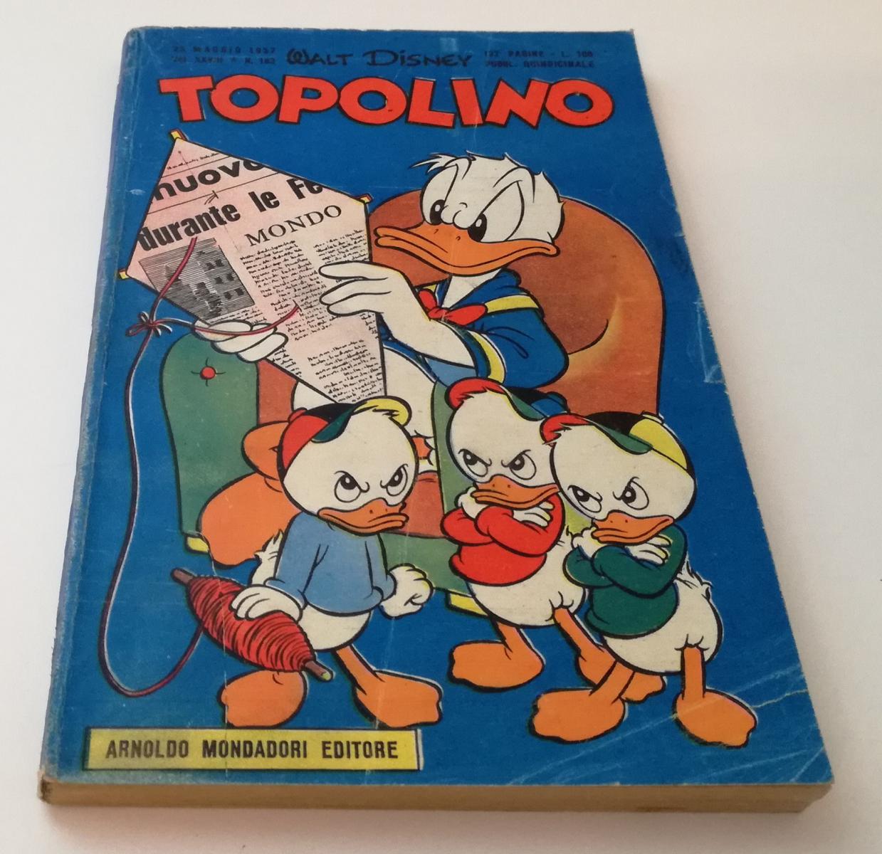 FD- TOPOLINO N.163 LIBRETTO NO BOLLINO -- DISNEY MONDADORI - 1957 - B - GBX