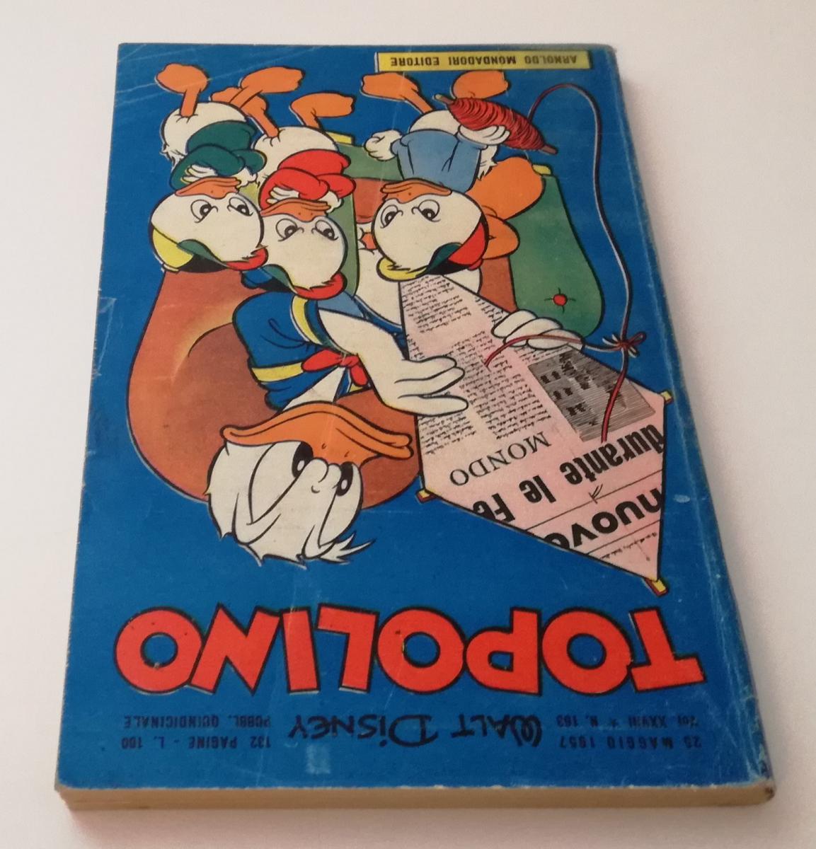 FD- TOPOLINO N.163 LIBRETTO NO BOLLINO -- DISNEY MONDADORI - 1957 - B - GBX