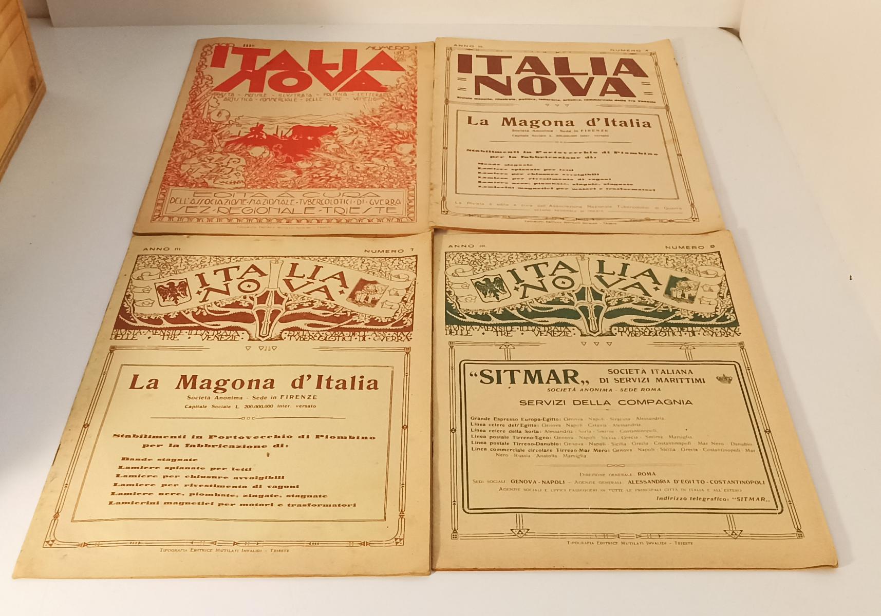 LR- RIVISTA ITALIA NOVA ANNO III 1,4,7,8 TRIESTE VENEZIE----- 1925 - S - ZFS285